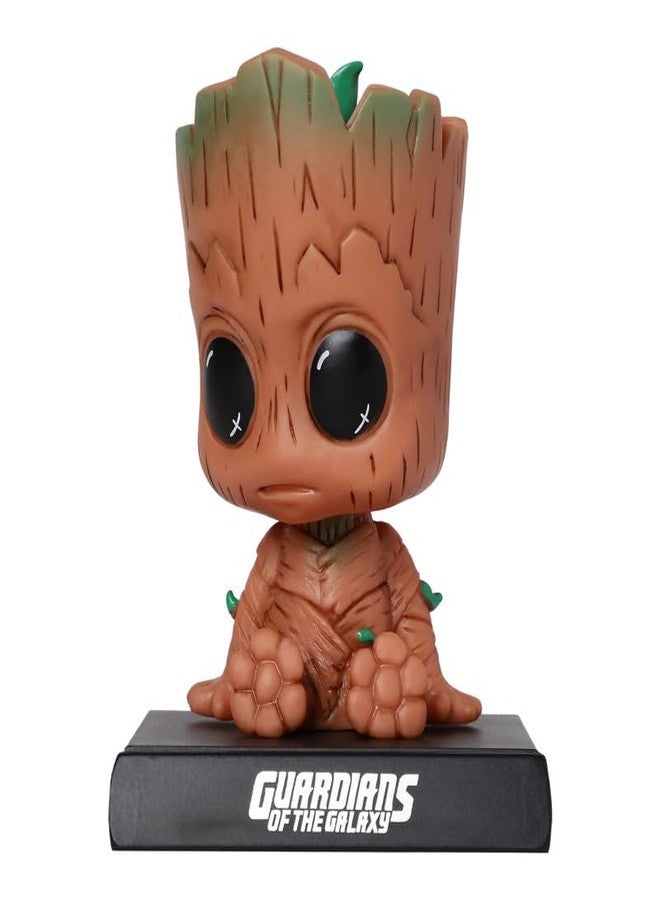 omuda Super Hero Action Figure Limited Edition Bobblehead with Mobile Holder for Car Dashboard, Office Desk & Study Table (Groot) - Image 1